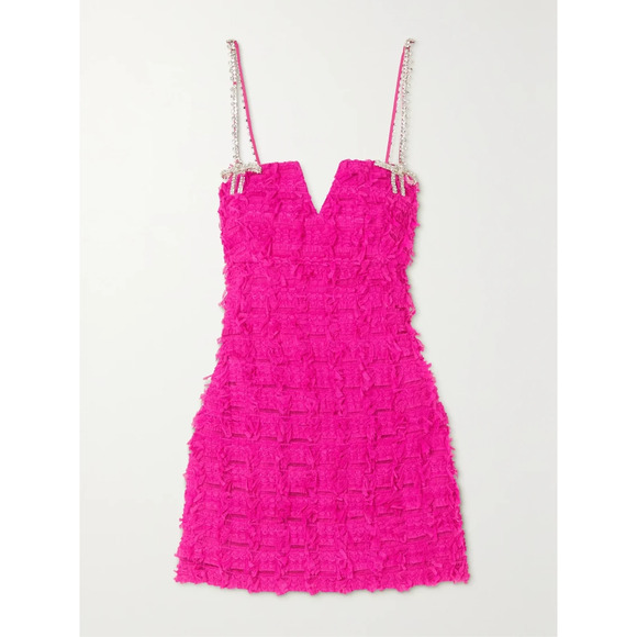 Rebecca Vallance 'Cherie Amour' Pink Crystal Embellished Mini Dress Size 4 - NWT